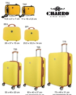 CHARRO - TROLLEY IN ABS E 4 RUOTE DOPPIE