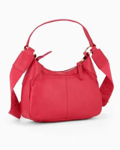 CHESTER POLO ACADEMY - Minibag rossa in VERA PELLE con tracolla nastro loggata