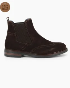 CLASS MAN - Beatles marrone scamosciato in VERA PELLE