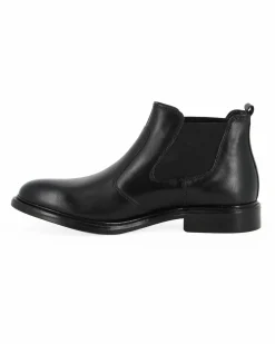CLASS MAN - Beatles nero in VERA PELLE