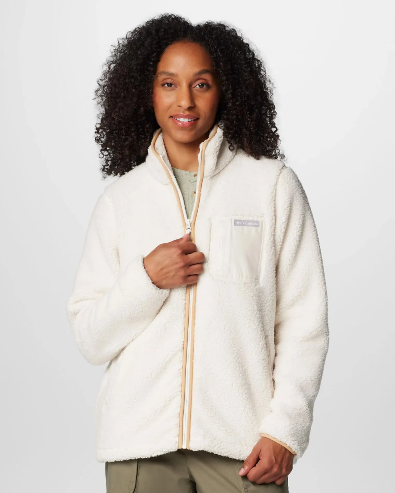 COLUMBIA - GIACCA PILE IN SHERPA BIANCA DA DONNA WEST BEND CHALK