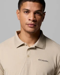 COLUMBIA - POLO MEZZA MANICA  UTILIZER BEIGE DA UOMO,  1772051_271