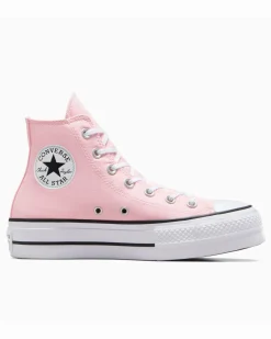 CONVERSE Chuck Taylor All Star Platform - Scarpa alta da donna rosa con logo bianco - A06507