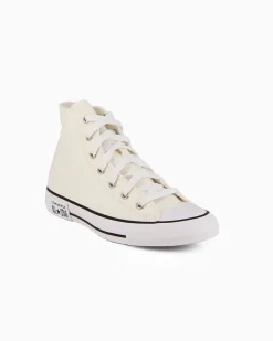 CONVERSE - Scarpa alta in tela panna, numerata 40/45 - CHUCK TAYLOR ALLA STAR