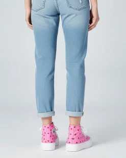 CONVERSE - SNEAKERS DA RAGAZZA DAY ONE PLATFORM GS ROSA CON CUORI ROSSI DAL 36 AL 40, A19328C