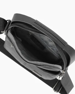 COVERI COLLECTION - Borsello nero con doppia tasca frontale