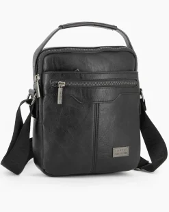 COVERI COLLECTION - Borsello nero con doppia tasca frontale