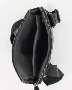 COVERI COLLECTION - Borsello nero con doppia tasca frontale