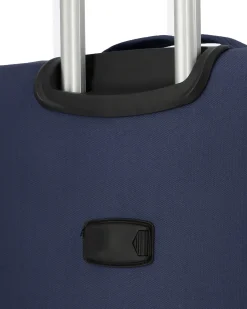 COVERI COLLECTION - TROLLEY BLU SCURO IN TESSUTO ESPANDIBILE CON DOPPIA TASCA FRONTALE