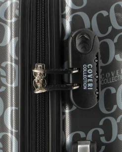 COVERI COLLECTION - TROLLEY IN ABS STAMPA LOGO CON 4 RUOTE DOPPIE