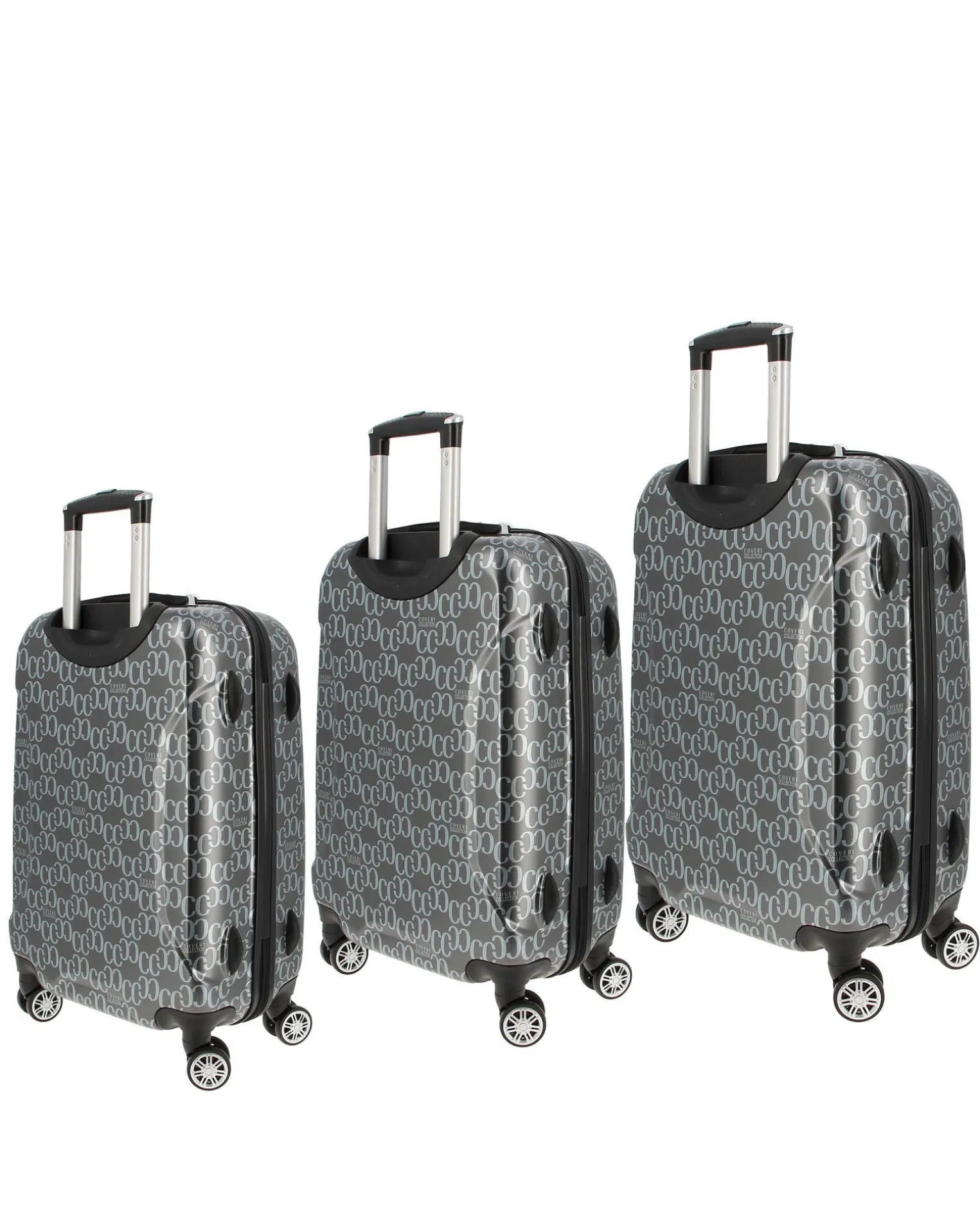 COVERI COLLECTION - TROLLEY IN ABS STAMPA LOGO CON 4 RUOTE DOPPIE