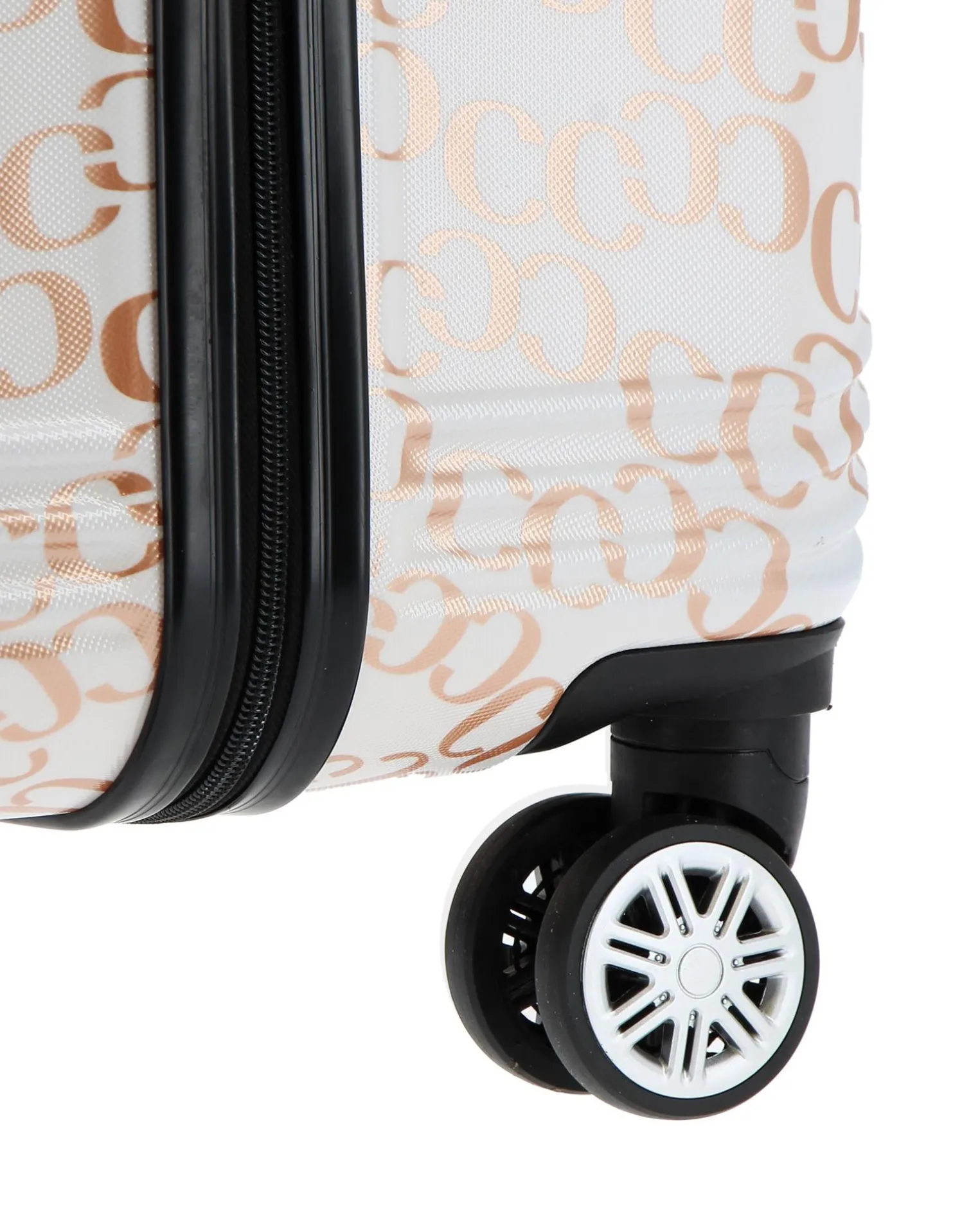 COVERI COLLECTION - TROLLEY IN ABS STAMPA LOGO CON 4 RUOTE DOPPIE