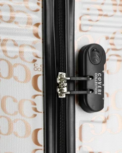 COVERI COLLECTION - TROLLEY IN ABS STAMPA LOGO CON 4 RUOTE DOPPIE