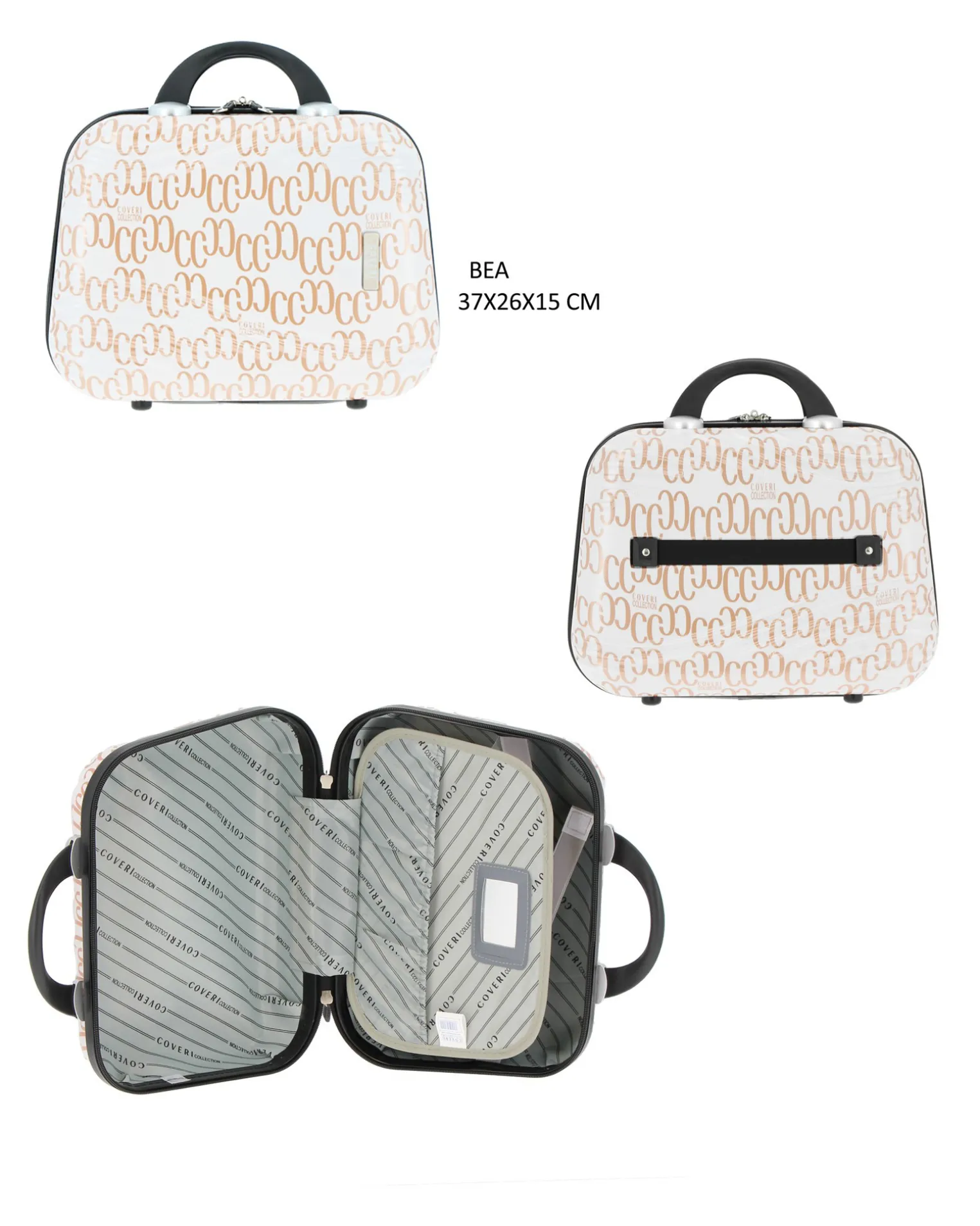 COVERI COLLECTION - TROLLEY IN ABS STAMPA LOGO CON 4 RUOTE DOPPIE