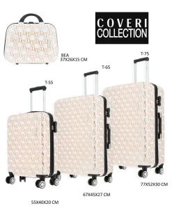 COVERI COLLECTION - TROLLEY IN ABS STAMPA LOGO CON 4 RUOTE DOPPIE