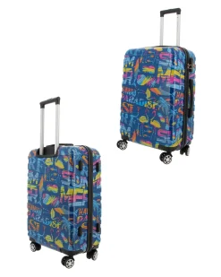 COVERI COLLECTION - Trolley in ABS stampa scritte e disegni multicolor