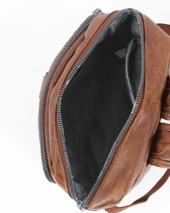 COVERI COLLECTION - ZAINO UFFICIO MARRONE CHIARO CON TASCA OVALE E UNA FRONTALE