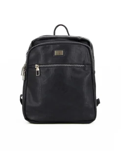 COVERI COLLECTION - ZAINO UFFICIO NERO CON TASCA OVALE E UNA FRONTALE