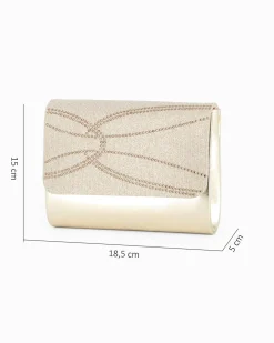 DIVAS - Borsa pochette oro elegante da cerimonia