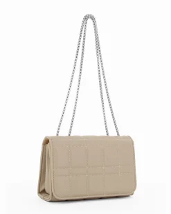 DIVAS - Borsa tortora da donna  con patta