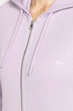 DONNA FELPA CON ZIP E CAPPUCCIO