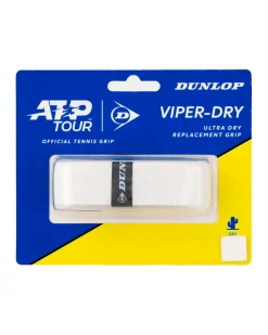 DUNLOP - OVERGRIP  ATP VIPER-DRY (NASTRO MORBIDO) CONFEZIONE DA 1 PZ. BIANCO, 10365371