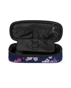 EASTPACK - ASTUCCIO OVAL SINGLE BLU A FIORI, EK000717_C0W1