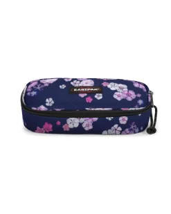 EASTPACK - ASTUCCIO OVAL SINGLE BLU A FIORI, EK000717_C0W1