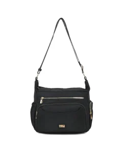 ENRICO COVERI - Borsa nera con tasche frontali e laterali
