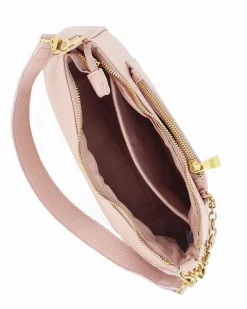 ENRICO COVERI - Borsa nude a spalla con pouch rimovibile