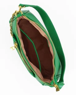 ENRICO COVERI - BORSA VERDE A SPALLA CON POUCH RIMOVIBILE