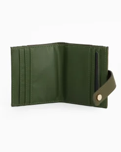 ENRICO COVERI - Portacarte verde da donna con pattina e logo