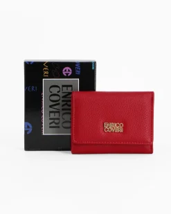 ENRICO COVERI - Portafoglio rosso da donna con patta