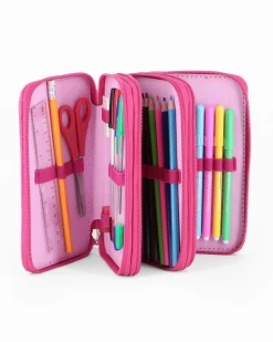 FIAT 500 - ASTUCCIO ROSA 3 ZIP CON PENNARELLI GIOTTO TURBOCOLOR