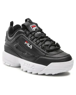 FILA - Sneaker da ragazza nera e bianca con suola alta, numerata 36/39 - DISTRUPTOR TEENS