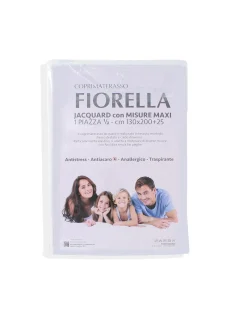 FZ - Coprimaterasso UNA PIAZZA E MEZZA modello FIORELLA, 130x200+25CM