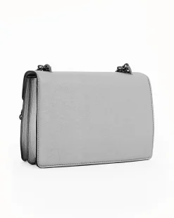 GIANMARCI VENTURI - Borsa tracolla argento con fibbia sulla patta