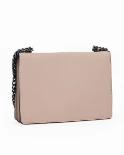 GIANMARCO VENTURI - Tracolla beige doppio scomparto con accessorio sulla patta