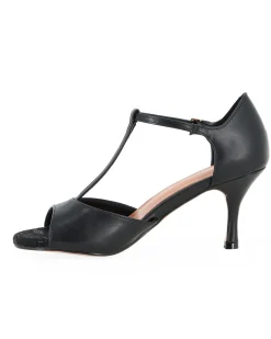 GLOBODANCE - Scarpa da ballo nera con sottopiede in VERA PELLE memory foam, tacco 7,5CM