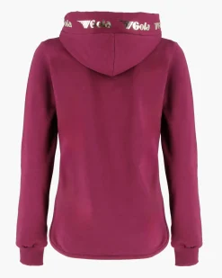 GOLA - FELPA CON CAPPUCCIO FULL ZIP PRUGNA DA DONNA