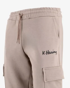 GOLA - PANTALONE FELPA BEIGE DA UOMO CON TASCONI