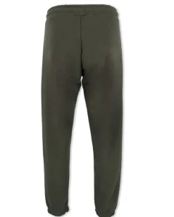 GOLA - PANTALONE FELPA VERDE MILITARE DA UOMO ZIP RIGATA