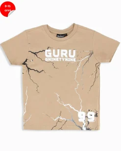 GURU - Tshirt manica corta beige bambino 8-16 anni in cotone