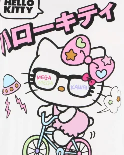 HELLO KITTY - Tshirt manica corta bianca in cotone da donna