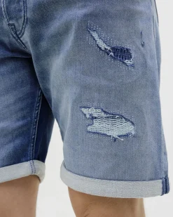 JACK&JONES - Bermuda jeans Rick blue denim