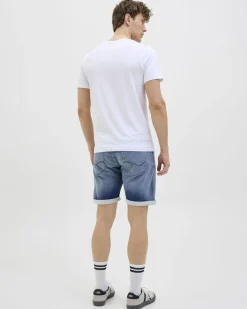 JACK&JONES - Bermuda jeans Rick blue denim