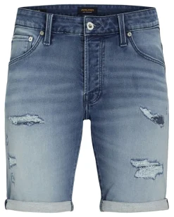 JACK&JONES - Bermuda jeans Rick blue denim
