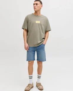JACK&JONES- Bermuda jeans Rick blue denim