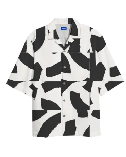 JACK&JONES - Camicia bianca e nera a manica corta