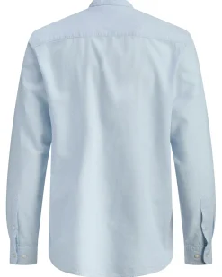 JACK & JONES -CAMICIA MANICA LUNGA CELESTE DA UOMO
